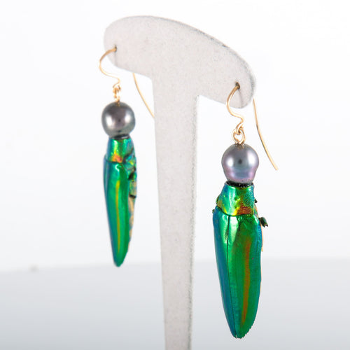 Boucles d'oreilles Boucles d'oreilles Scarabée Perles de Tahiti 58 Facettes 386.230