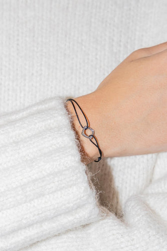 Bracelet Dinh Van Bracelet Cordon Impression Or blanc Diamant 58 Facettes 2865697RV