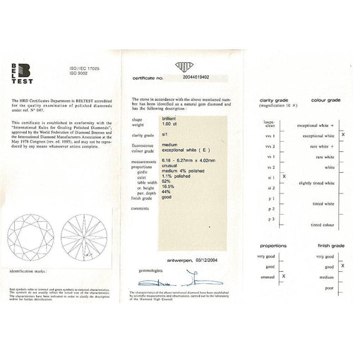 Bague 51 Bague solitaire en or rose, diamant 1 carat. 58 Facettes 32094