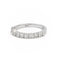 Bague 54 Bague Demi alliance Or blanc Diamant 58 Facettes 2107602CN
