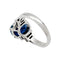 Bague 53 Bague saphir 5,17 carats en or blanc et diamants. 58 Facettes 30694