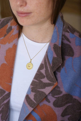 Pendentif Médaille Augis diamants 58 Facettes