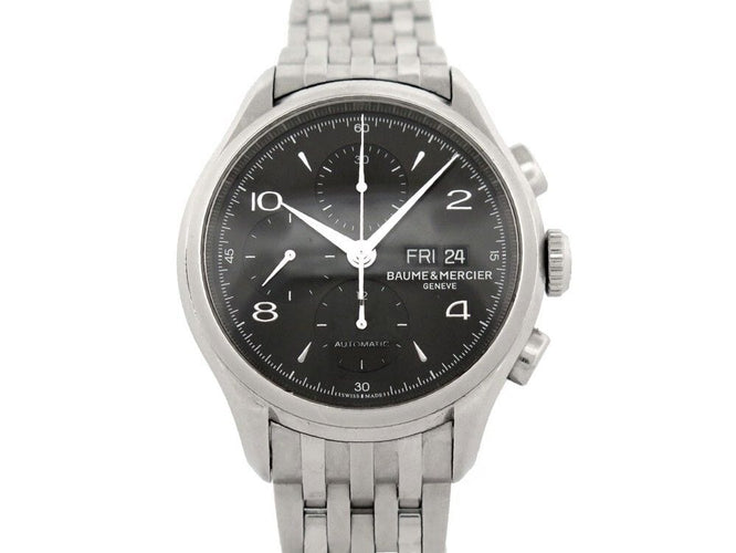 Montre montre BAUME ET MERCIER clifton 43 mm chronographe automatique acier 58 Facettes 248269