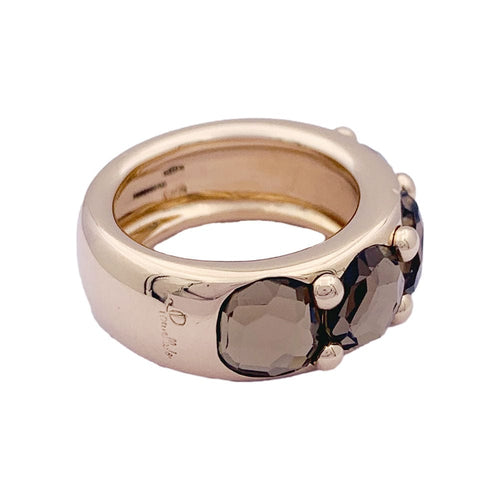 Bague 55 Bague Pomellato, "Narciso", or rose, quartz fumé. 58 Facettes 33596