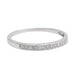 Bague 53.5 Bague Demi alliance Or blanc Diamant 58 Facettes 2554902CN