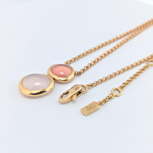 Collier Fred - Collier Belles Rives or rose quartz et rhodochrosite 58 Facettes 25613
