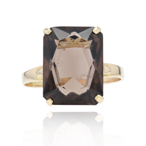 Bague 62 Bague cocktail quartz fumé 58 Facettes 21-596A