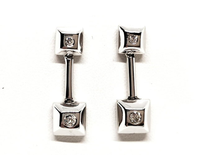 Boucles d'oreilles Boucles d'oreilles Pendantes Or blanc Diamant 58 Facettes 1925954CN