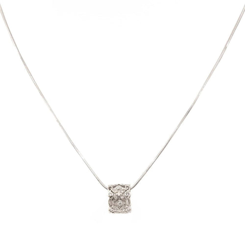 Collier Collier Pendentif Or blanc Diamant 58 Facettes 2303322CN
