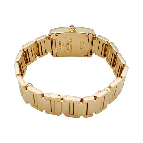 Montre Montre Cartier "Tank Française" en or jaune, diamants. Petit modèle. 58 Facettes 31307