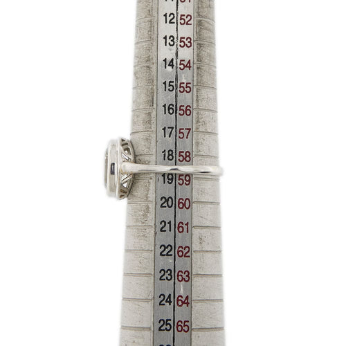 Bague 59 Bague Or blanc Aigue-marine 58 Facettes 27600