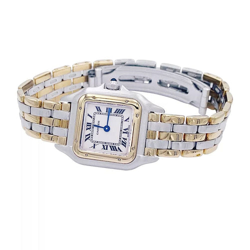 Montre Montre Cartier, "Panthère", acier, trois rangs d'or. 58 Facettes 32638