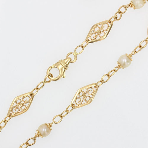 Bracelet Bracelet en or perles et filigranes 58 Facettes CVBR20