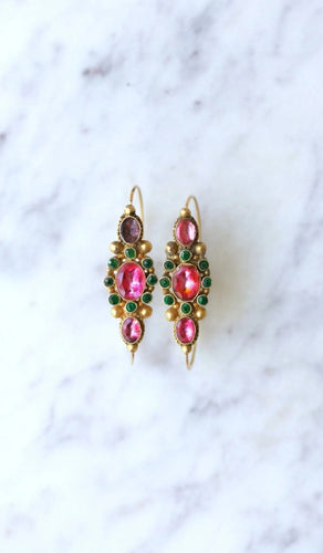 Boucles d'oreilles Boucles d’oreilles Poissardes en or et strass 58 Facettes