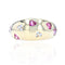 Bague 54 Bague jonc coeurs de diamants et saphirs roses 58 Facettes 21-770A