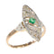 Bague 59 Bague Art Déco diamant, émeraude 58 Facettes 22321-0020