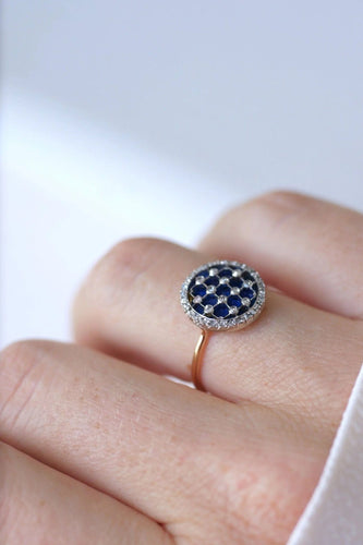 Bague Bague damier, émail, et diamants 58 Facettes