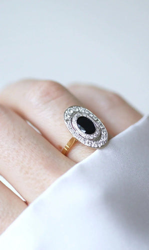 Bague Bague marquise saphir diamants 58 Facettes