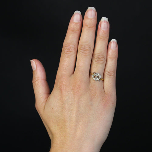 Bague 50 Bague ancienne Toi et Moi diamants taillés en rose 58 Facettes 13-102