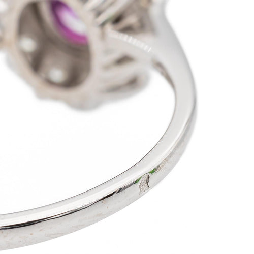 Bague 54 Bague Pompadour Or blanc Saphir 58 Facettes 2634193CN