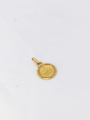 Pendentif Médaille Augis Or jaune signe du Zodiac Lion 58 Facettes J237