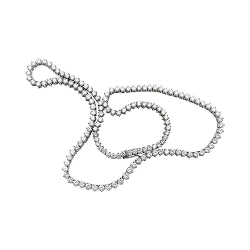 Collier Collier rivière diamants en or blanc. 58 Facettes 30976
