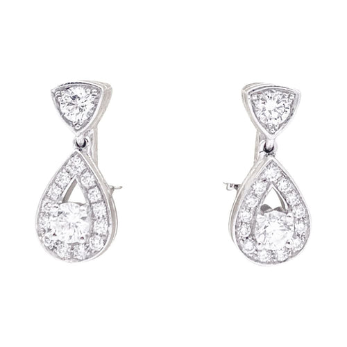 Boucles d'oreilles Boucles d'oreilles Chaumet, "Joséphine Aube Printanière", or blanc, diamants. 58 Facettes 32874