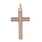 Pendentif Croix plate en or rose 58 Facettes CVP64