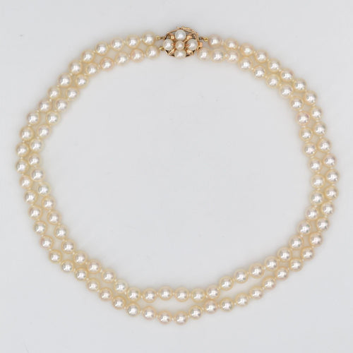 Collier Collier de perles en double rang 58 Facettes 23-072