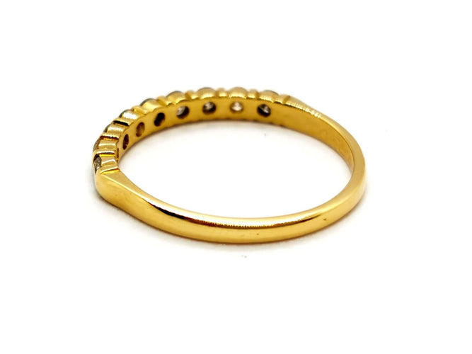 Bague 54 Bague Demie alliance Or jaune Diamant 58 Facettes 1089904CD