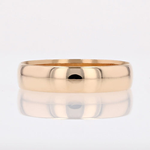 Bague 63 Alliance or jaune bombée 58 Facettes 17-277A