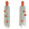 Boucles d'oreilles Boucles d'oreilles corail diamants et agates vertes 58 Facettes 22-198