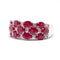 Bague Bague rubis diamants or blanc 58 Facettes