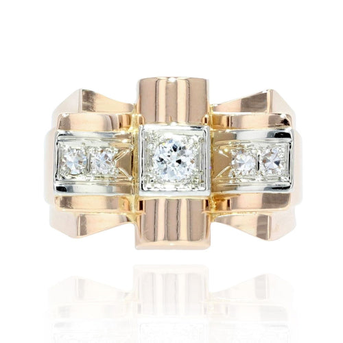 Bague 56 Bague tank noeud diamants 58 Facettes 21-621