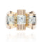 Bague 56 Bague tank noeud diamants 58 Facettes 21-621