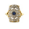 Bague 56 Bague rectangulaire Saphir Diamants 58 Facettes 29610