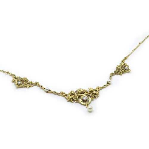 Collier Collier Floral Art Nouveau 58 Facettes