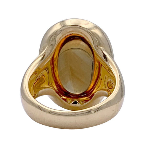 Bague 51 Bague Cartier, "Baignoire", or jaune, citrine. 58 Facettes 32936