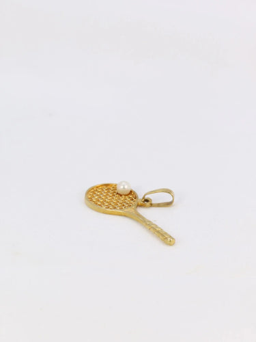 Pendentif Pendentif vintage raquette de tennis perle 58 Facettes 893