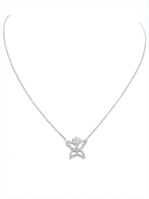 Collier Collier Or blanc Diamant 58 Facettes 06234CD