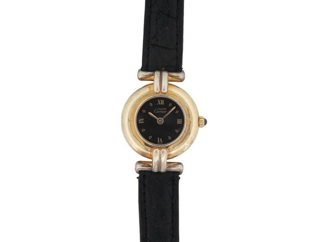 Montre vintage montre must de CARTIER colisee vermeil or 23mm quartz 58 Facettes 253348