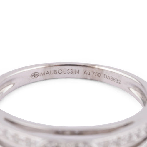Bague Bague Mauboussin "Chance of Love" Or Blanc Diamants 58 Facettes