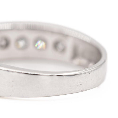 Bague 48 Bague demi alliance Or blanc Diamant 58 Facettes 2366784CN