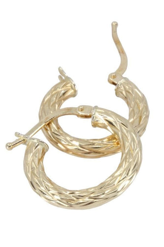 Boucles d'oreilles Créoles modernes, torsadées 58 Facettes 064431