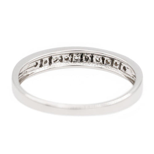 Bague 51 Bague Demi alliance Or blanc Diamant 58 Facettes 2295226CN