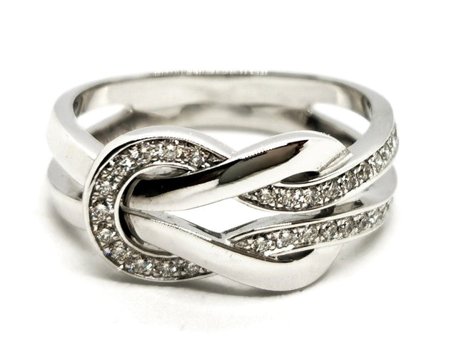 Bague 54 Fred Bague Chance infinie Or blanc Diamant 58 Facettes 1875650CN