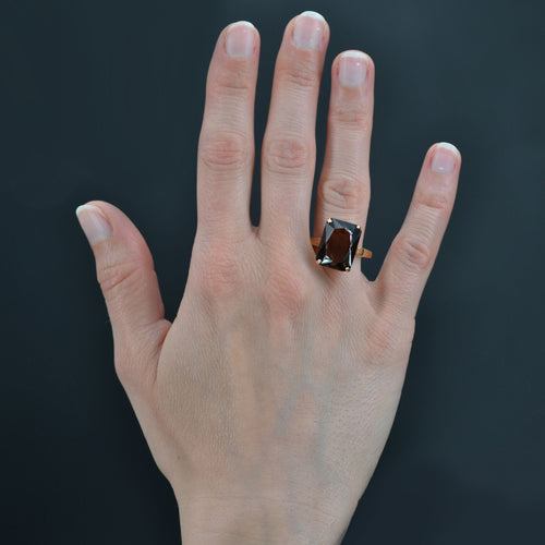 Bague 62 Bague cocktail quartz fumé 58 Facettes 21-596A