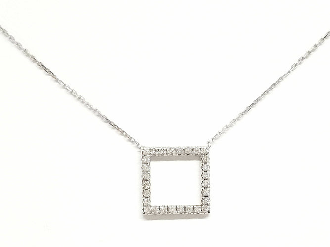 Collier Collier Or blanc Diamant 58 Facettes 579211RV