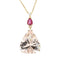 Collier Collier diamant rubis morganite sur or jaune 58 Facettes 21-723