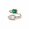 Bague Bague Diamants Emeraude 58 Facettes